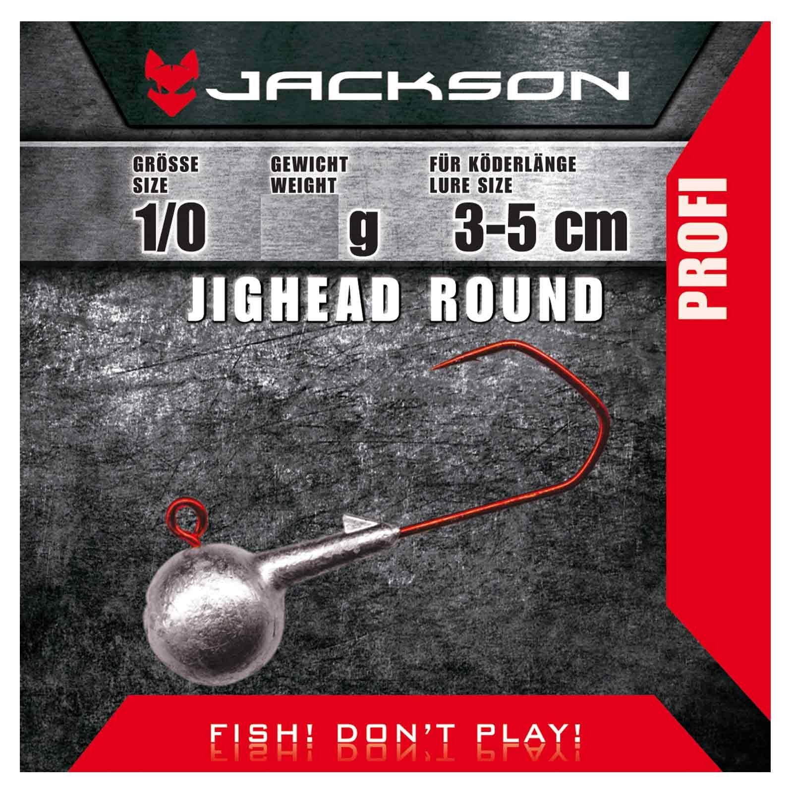 Jackson Fishing Jighaken, Jackson VMC Jighead Round 1/0 für Köderlänge 3-5 cm 17g