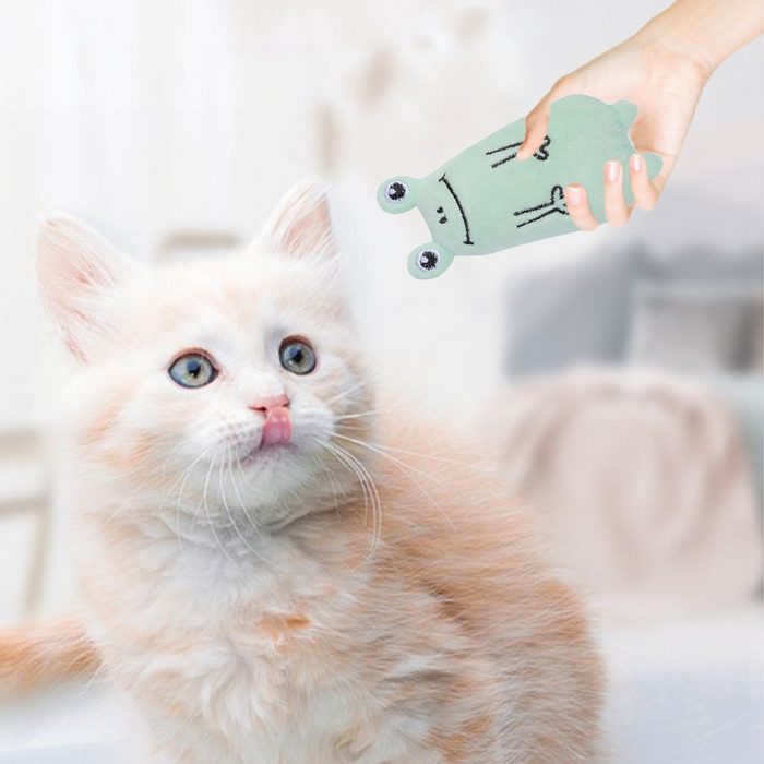 Devenirriche Tier-Intelligenzspielzeug Katzenminze Spielzeug 5 Stück Katze Plüschspielzeug mit Zahnreinigung