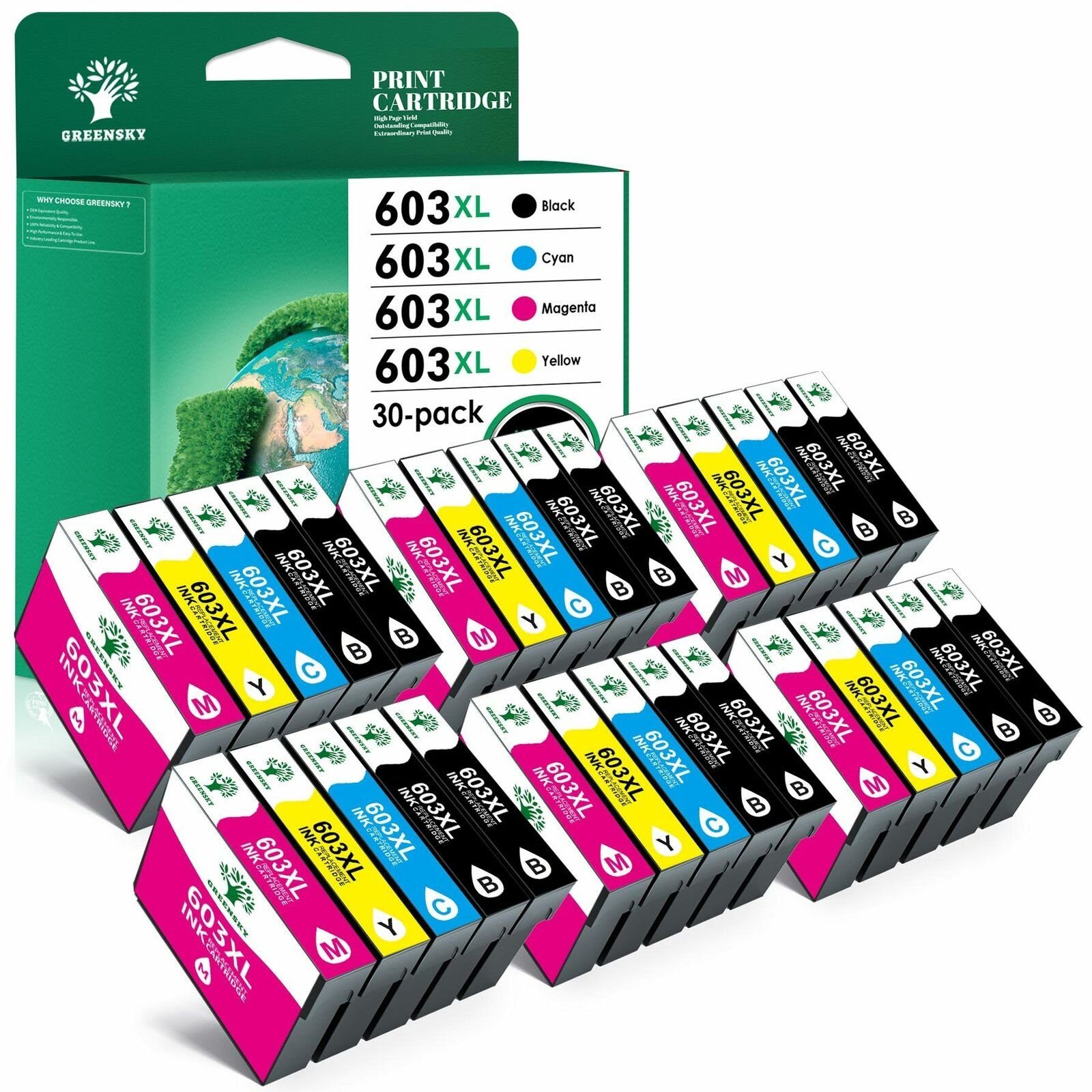 für 603 Tintenpatrone Multipack Epson 3105) Greensky 3100 603XL XL (XP2100