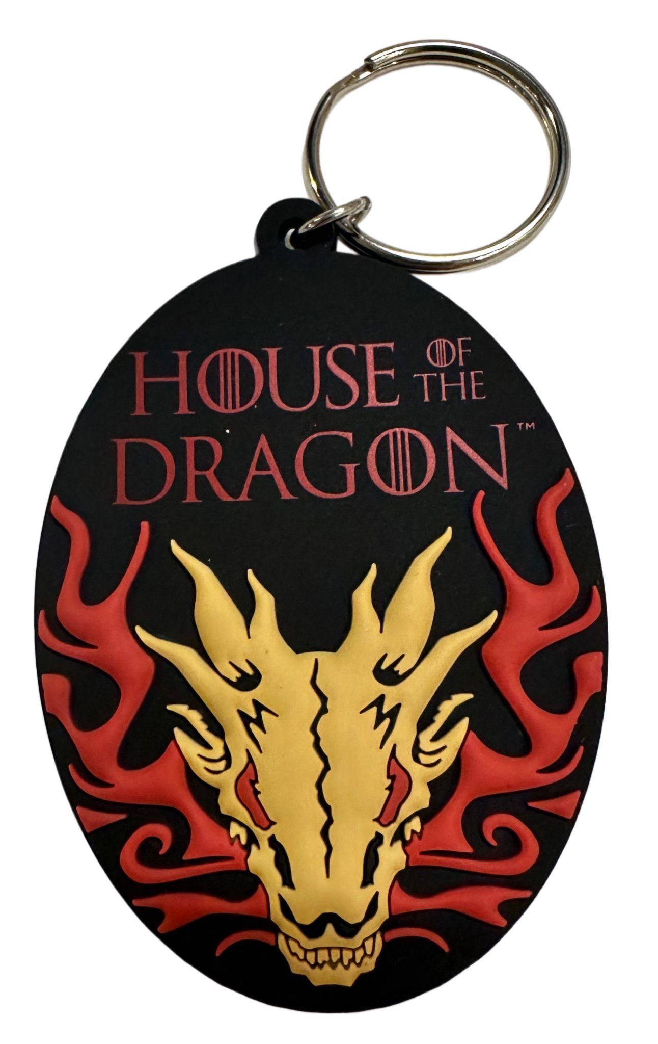 PYRAMID Schlüsselanhänger Schlüsselanhänger 6cm Kinder Anhänger keychain Wappen Drachenkopf gelb, Banner Schlüsselanhänger House of the Dragon Game of Thrones