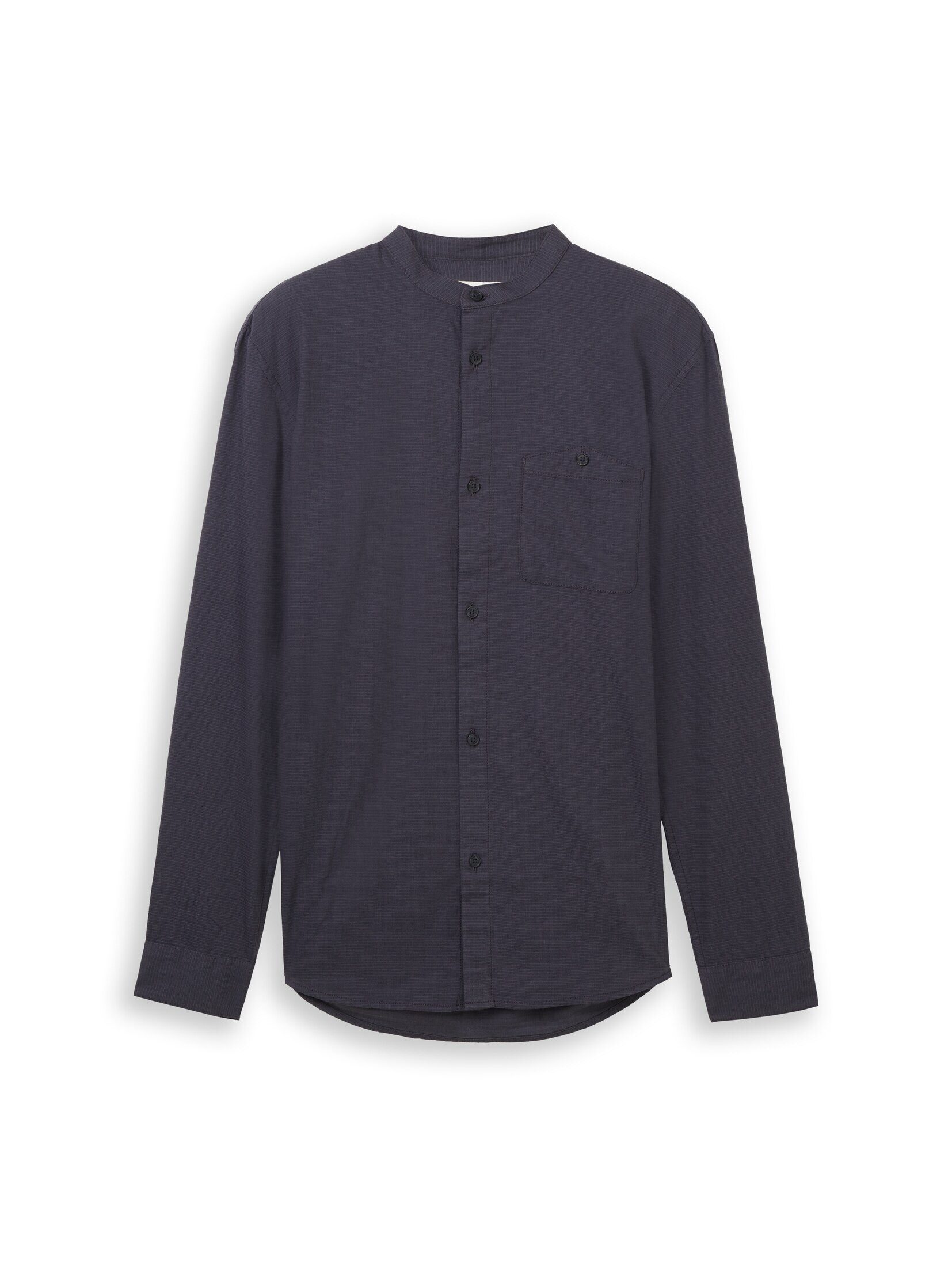 TOM TAILOR Denim Langarmhemd Blusen & Shirts Basic Fit Hemd mit Stehkragen günstig online kaufen