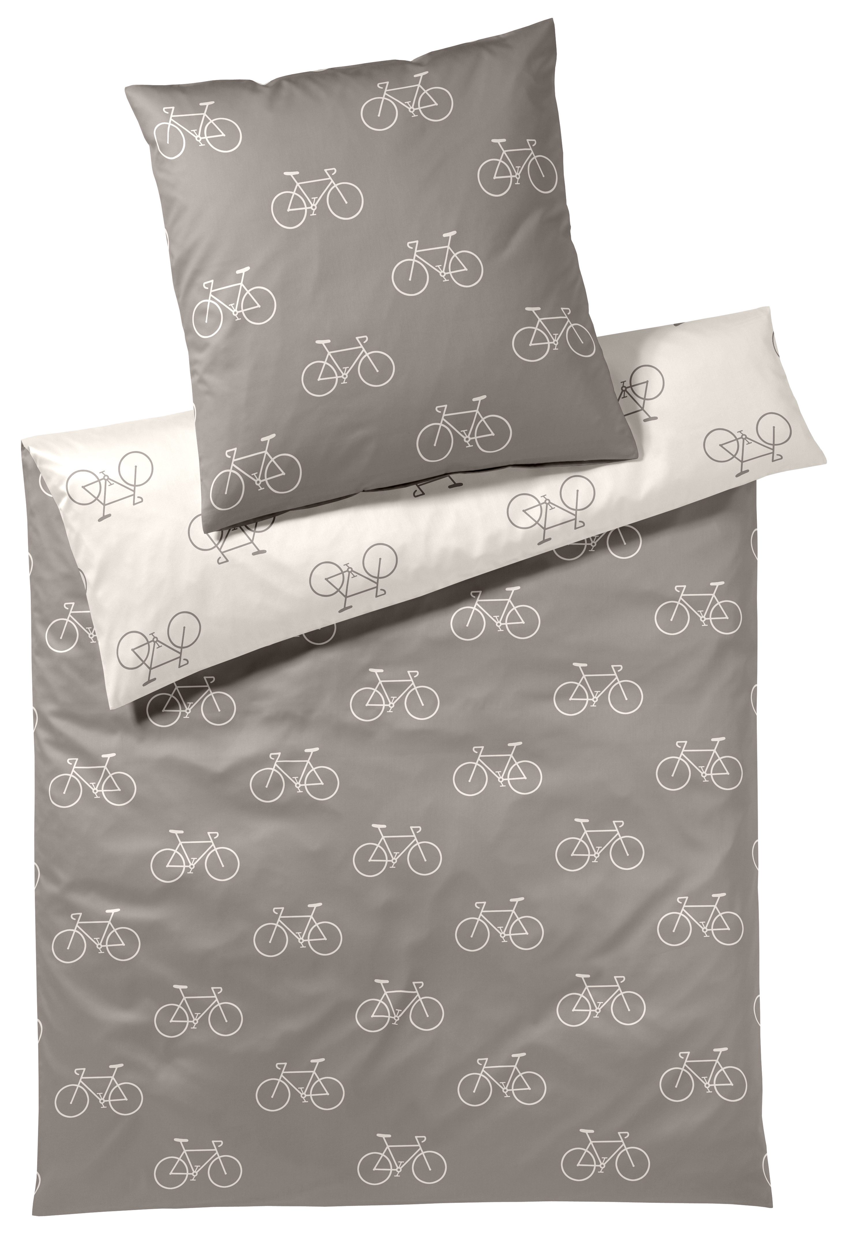 Elegante Bettwäsche Velo, Mako-Satin, 2 teilig, angenehmes Hautgefühl