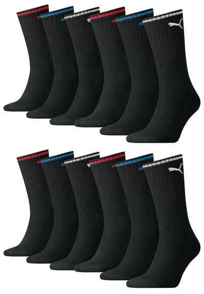 PUMA Socken CREW SOCK STRIPE 12 Paar (Spar-Pack, 12-Paar, 12er-Pack)