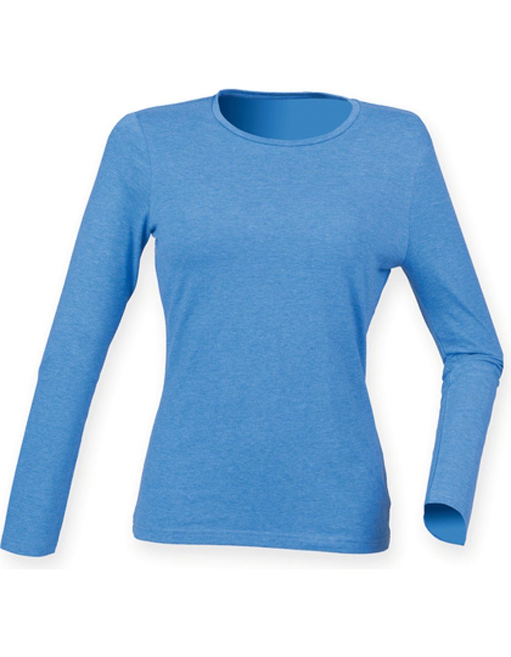 SF Women Langarmshirt Stretch Damen Langarmshirt / Longsleeve (Slim Fit) Länger geschnitten