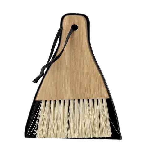 Bloomingville Kehrgarnitur Cleaning Kehrschaufel & Besen, natur/schwarz Bambus Kehrschaufel mit Besen 2er Set Handfeger dänisches Design