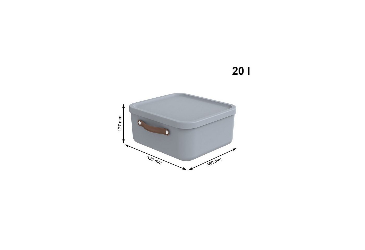 Thumbnail - ROTHO Aufbewahrungsbox 2er-Set Kiste mit Deckel Maloja 20l (Aufbewahrungsset, 2er-Set)