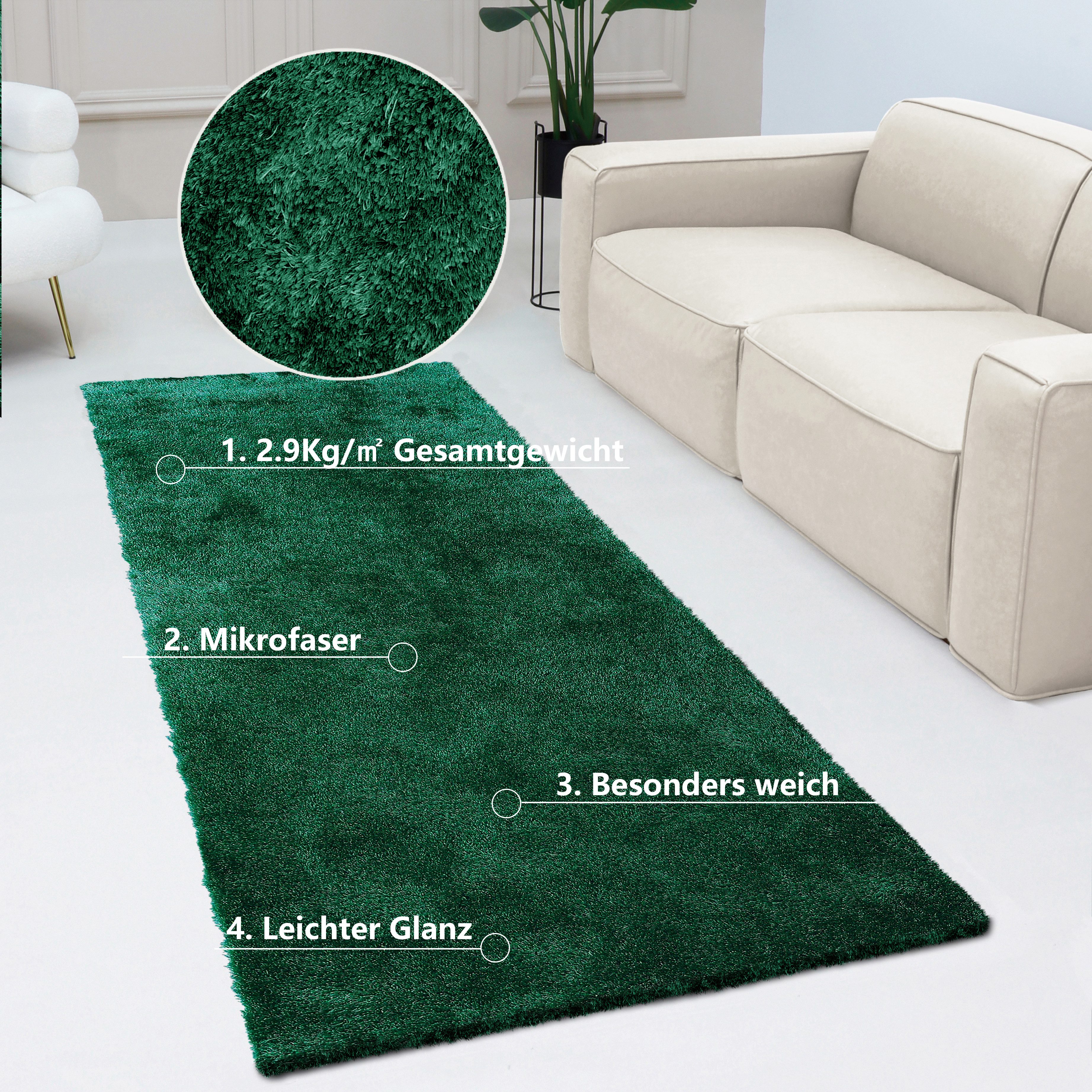 Bruno Banani Hochflor-Läufer Dana Teppich, Kundenliebling, günstig online kaufen