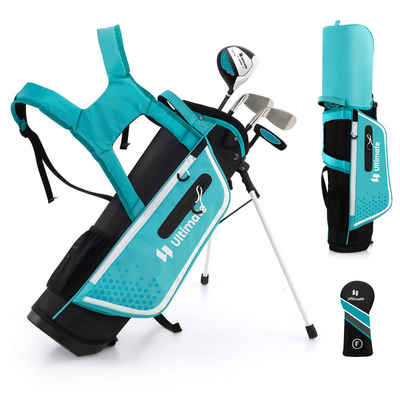 KOMFOTTEU Golfschläger + Golfbag, mit 205CC 3er Fairway, für Kinder von 5-7 Jahren