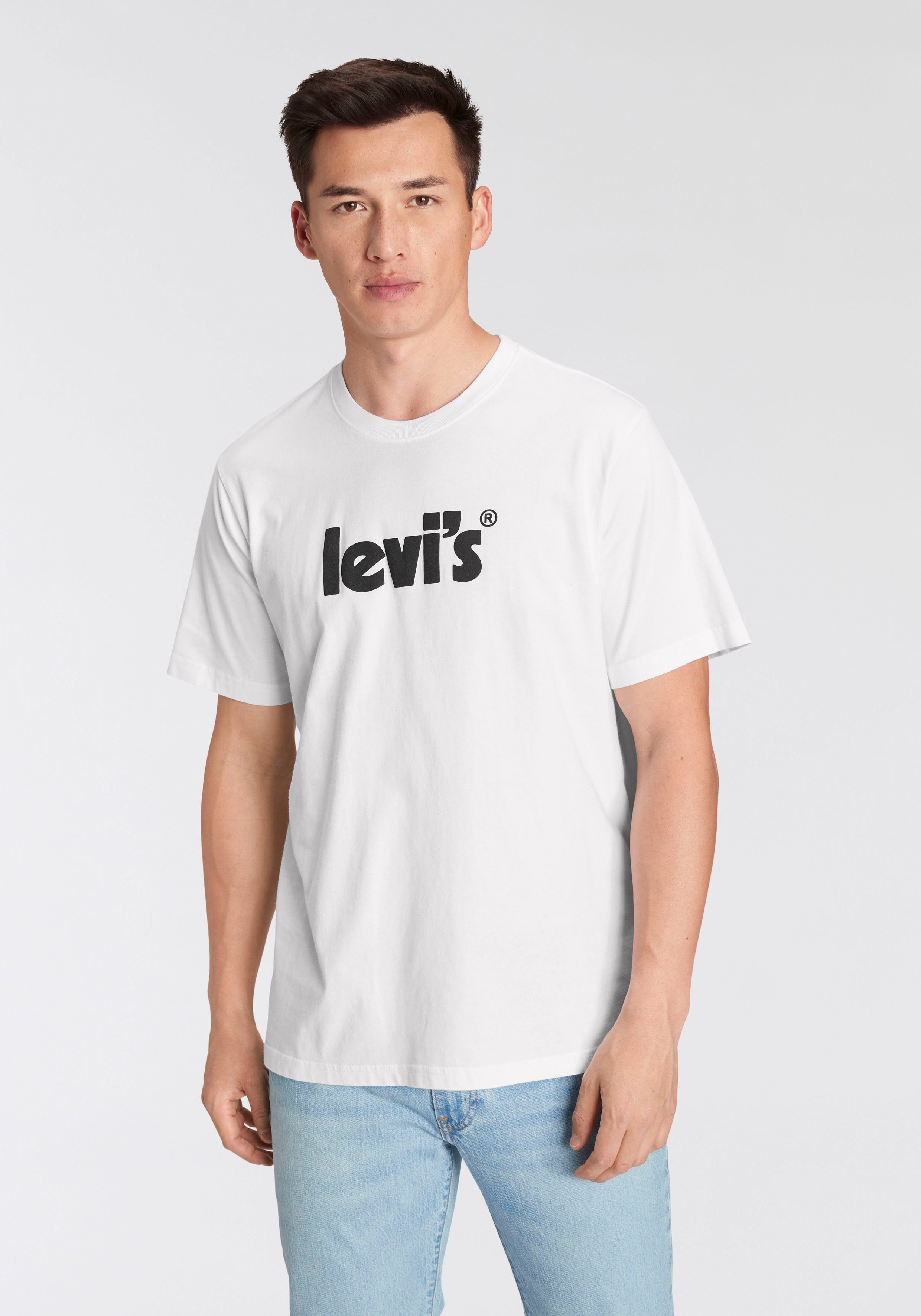 Levi's® T-Shirt LE SS RELAXED FIT TEE mit Logodruck POSTER LOGO WHITE