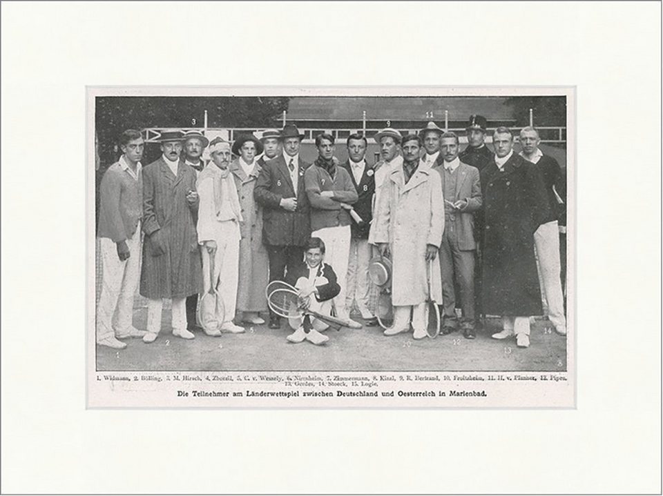 Kunstdruck Länderwettspiel zwischen Deutschland und Österreich 1909