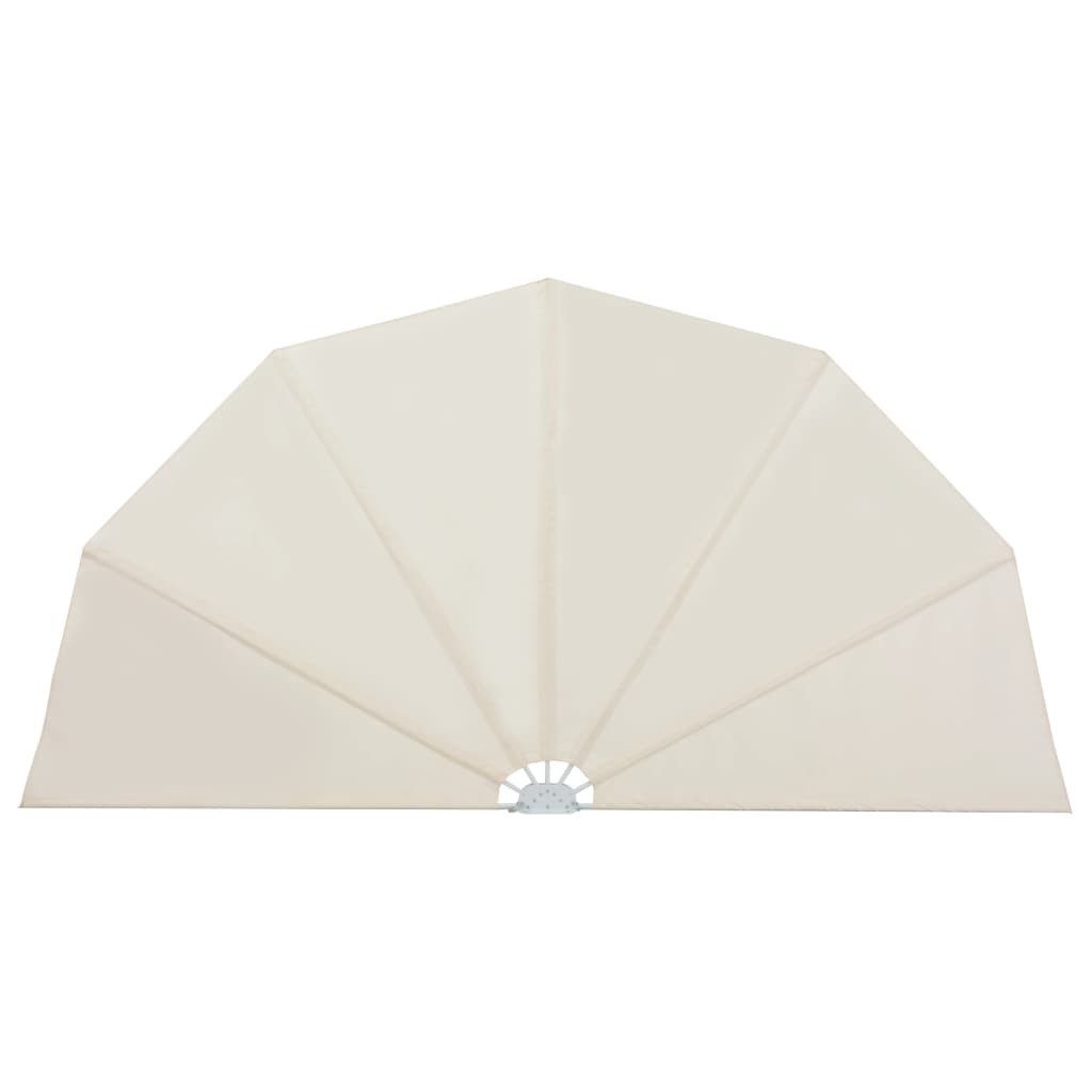 vidaXL Sonnenschirm Faltbarer Terrassen-Seitenfächer Creme 200 cm