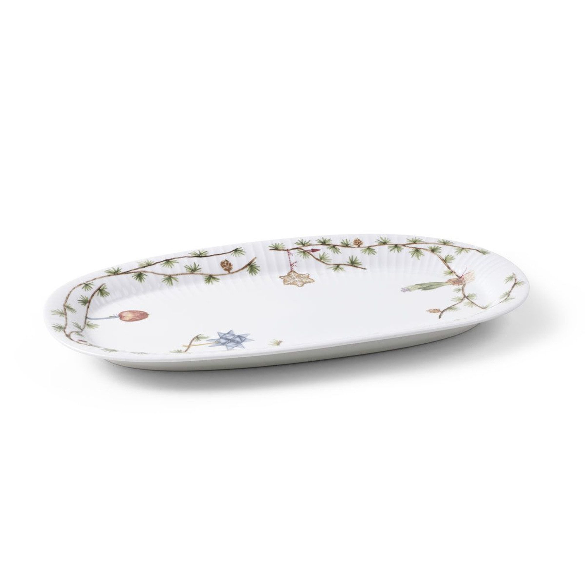 Kähler Servierplatte Kähler Hammershøi Servierplatte 40 x 22.5 cm Porzellan weiß, Porzellan