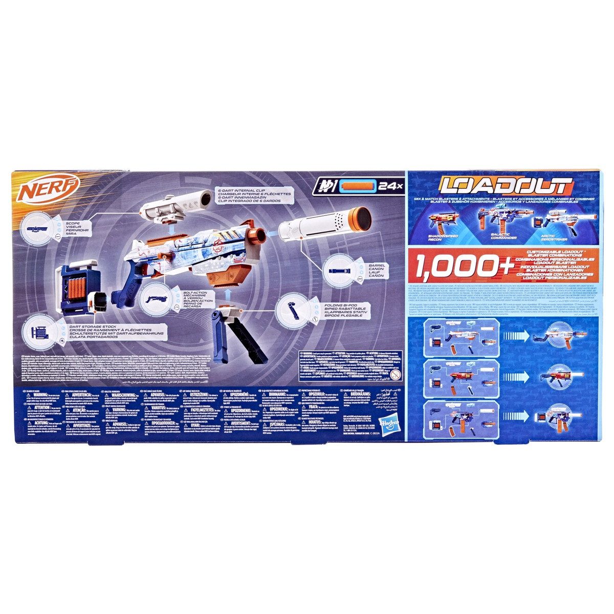 Nerf Blaster NERF Loadout Arctic Zerostriker Blaster inkl. 24 N1 Darts
