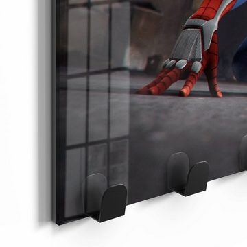 DEQORI Kleiderhaken 'Spider-Man Superheld', Glas Garderobe Paneel magnetisch beschreibbar