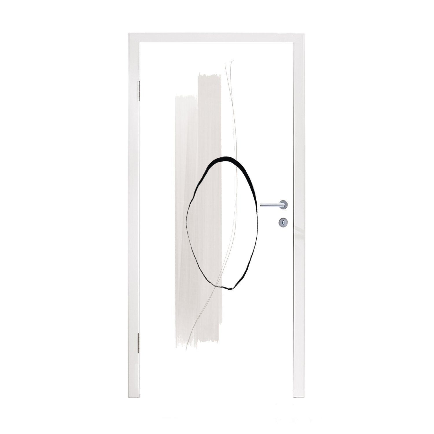 MuchoWow Türtapete Abstrakt - Pastell - Design, Matt, bedruckt, (1 St), Fototapete für Tür, Türaufkleber, 75x205 cm