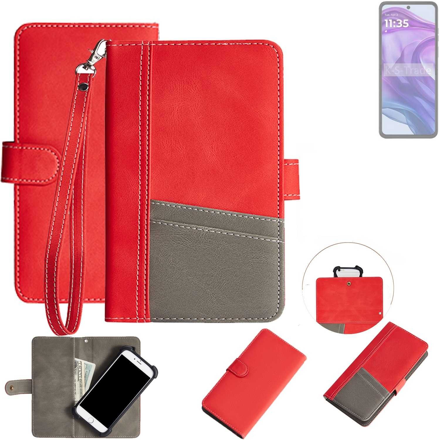 K-S-Trade Handyhülle für Motorola Razr 50 Ultra, Handy Schutzhülle Hülle Portemonnee Brieftasche Klapphülle