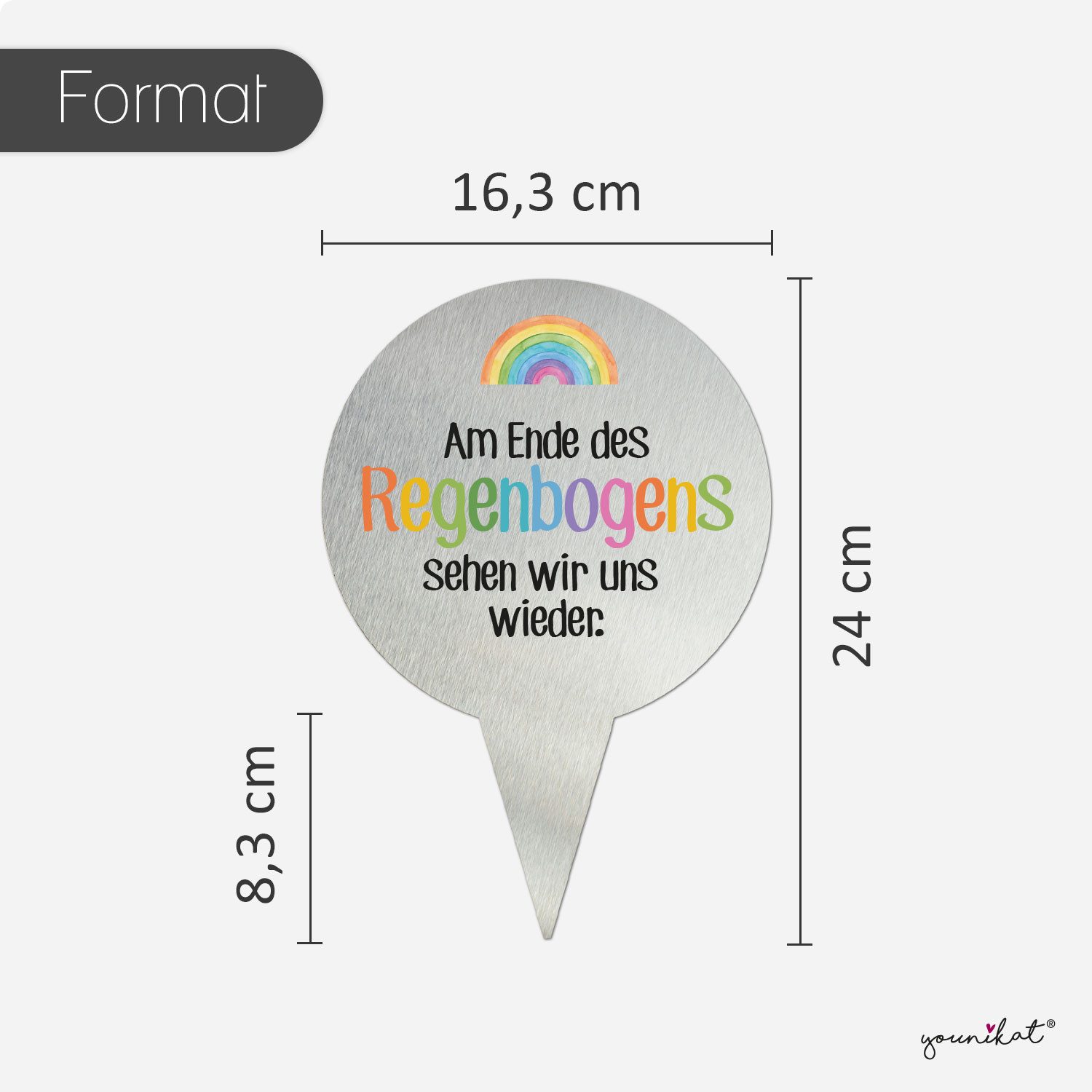 younikat Dekofigur Grabstecker aus Edelstahl I Grabschmuck Rund 16 cm Deko günstig online kaufen