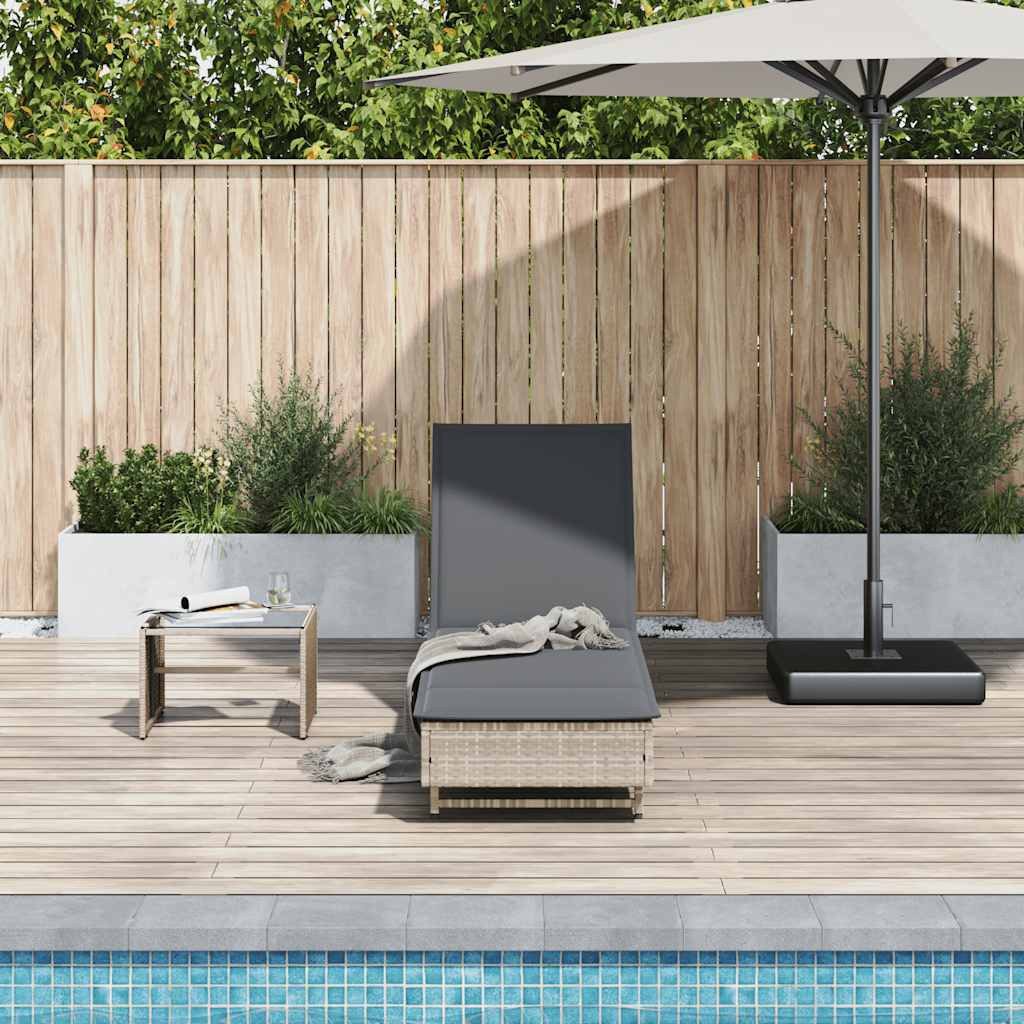 vidaXL Gartenliege Sonnenliege mit Rollen und günstig online kaufen