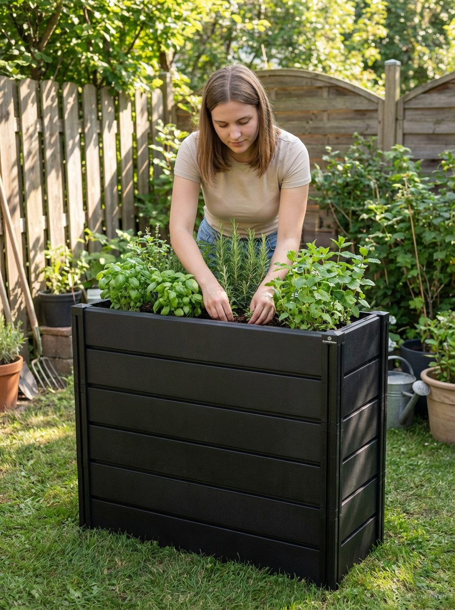 KHW Hochbeet Demeter XXL schmal (Spar-Set), platzsparende Bauweise, erweiterbar, BxTxH: 158x44x92 cm