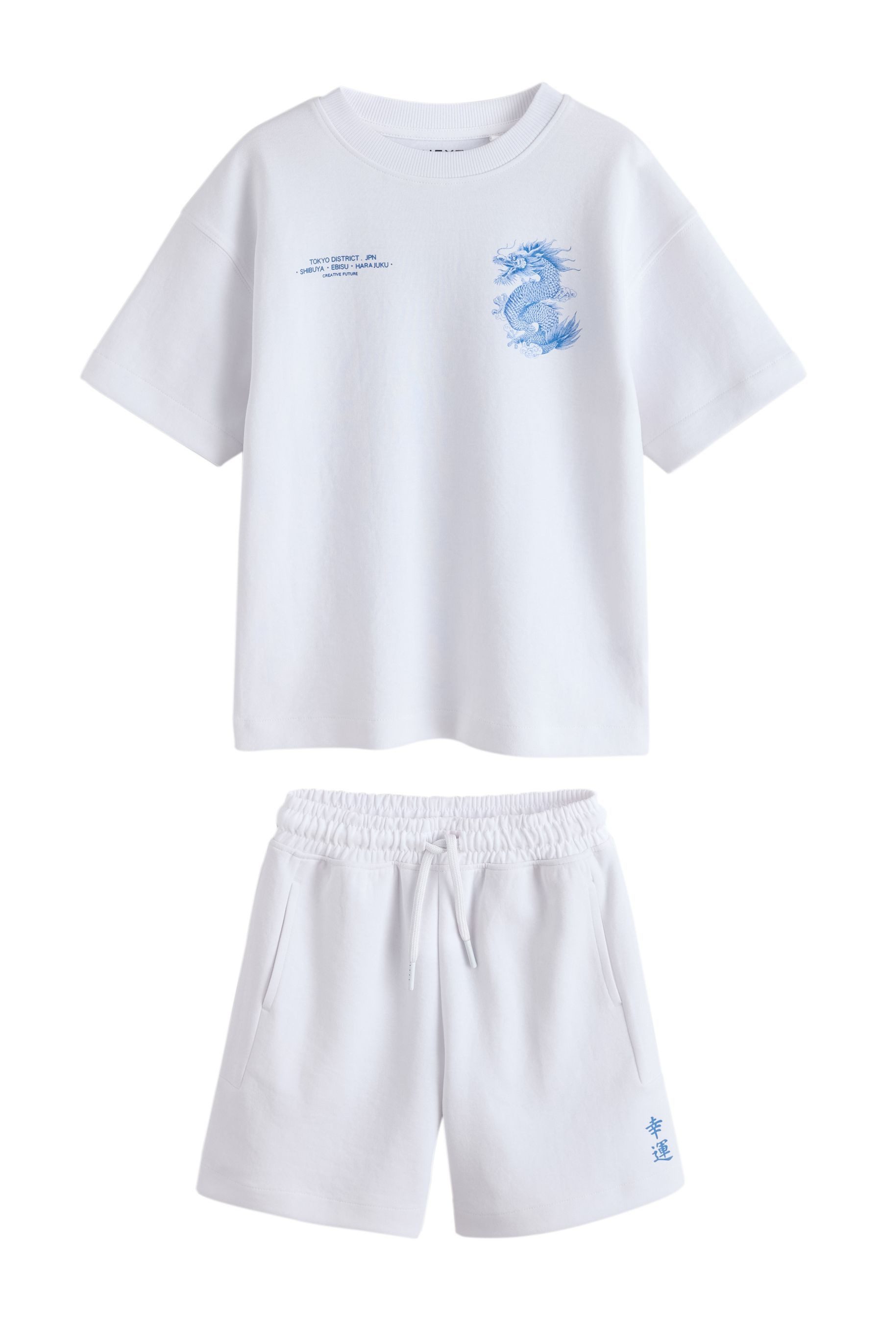 T-Shirt & Shorts Kurzärmeliges T-Shirt, schwerer Stoff + Shorts