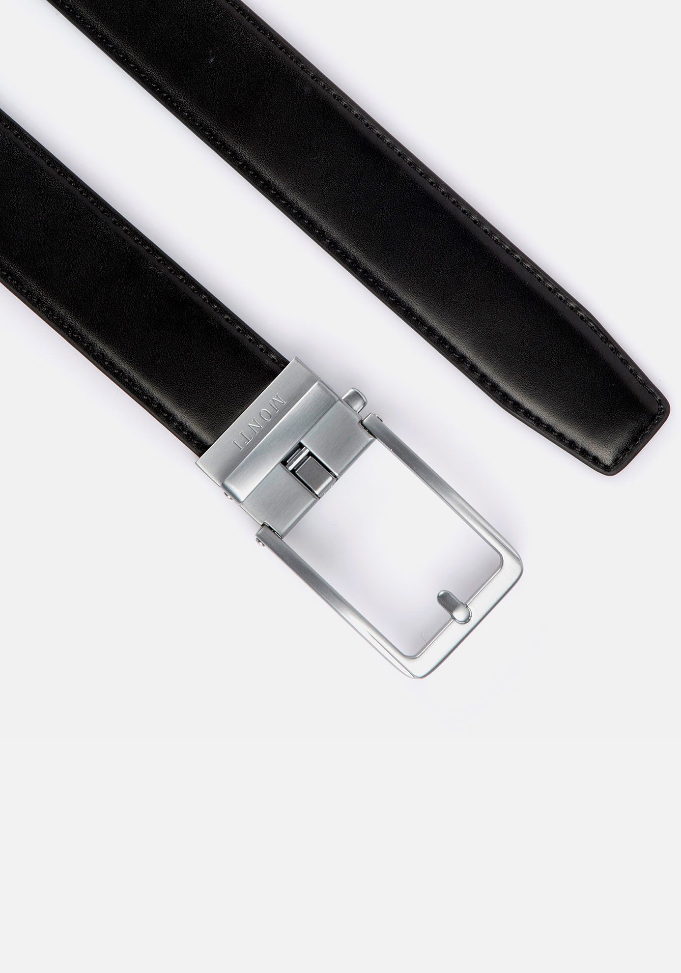 MONTI Ledergürtel 3,5 cm breit, Klassisch-Business, Automatikschließe - Passt immer