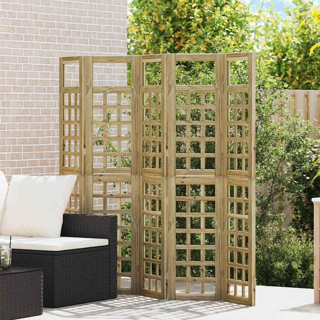 vidaXL Paravent Outdoor Sichtschutz 5 pcs Braun 200 x 180 cm