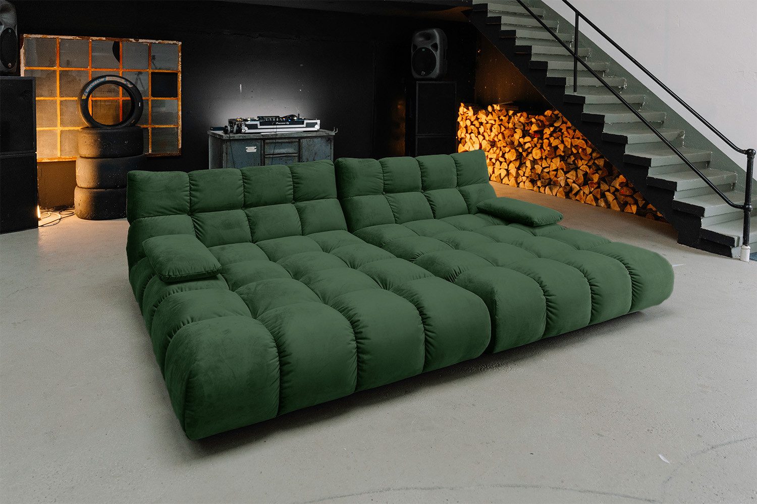 KAWOLA Big-Sofa VIVIEN Riesensofa Velvet - Entspannung pur - Modernes Wohnen, XXL Couch mit Samt Bezug – Maximaler Komfort, Top Design
