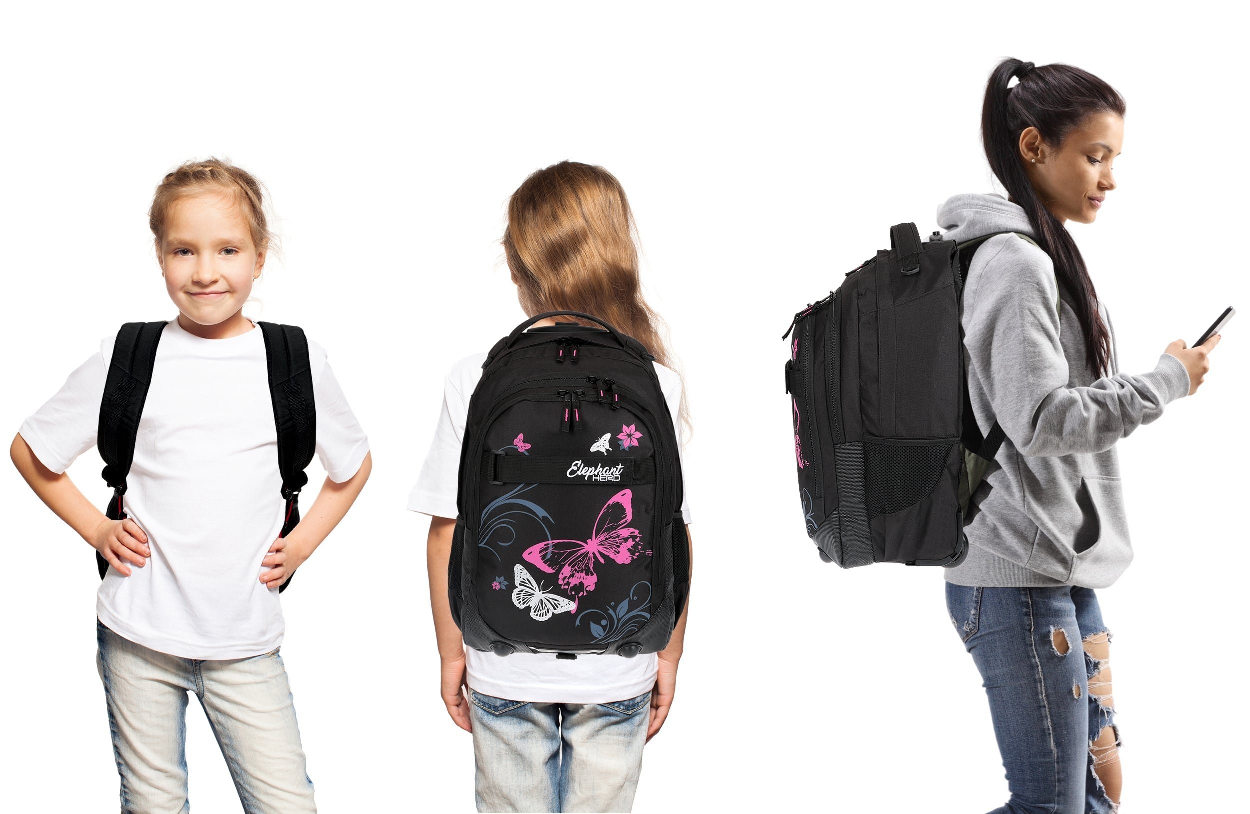ELEPHANT Schulrucksack Trolley Hero Signature Schultrolley, Rucksacktrolley Daypack Trolly