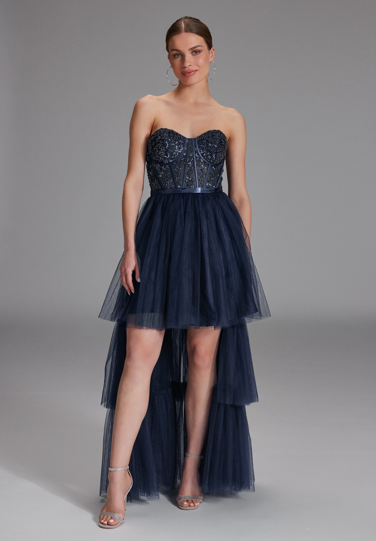 Hey Kyla Abendkleid - Vokuhila-Kleid mit Corsagentop A-Linie