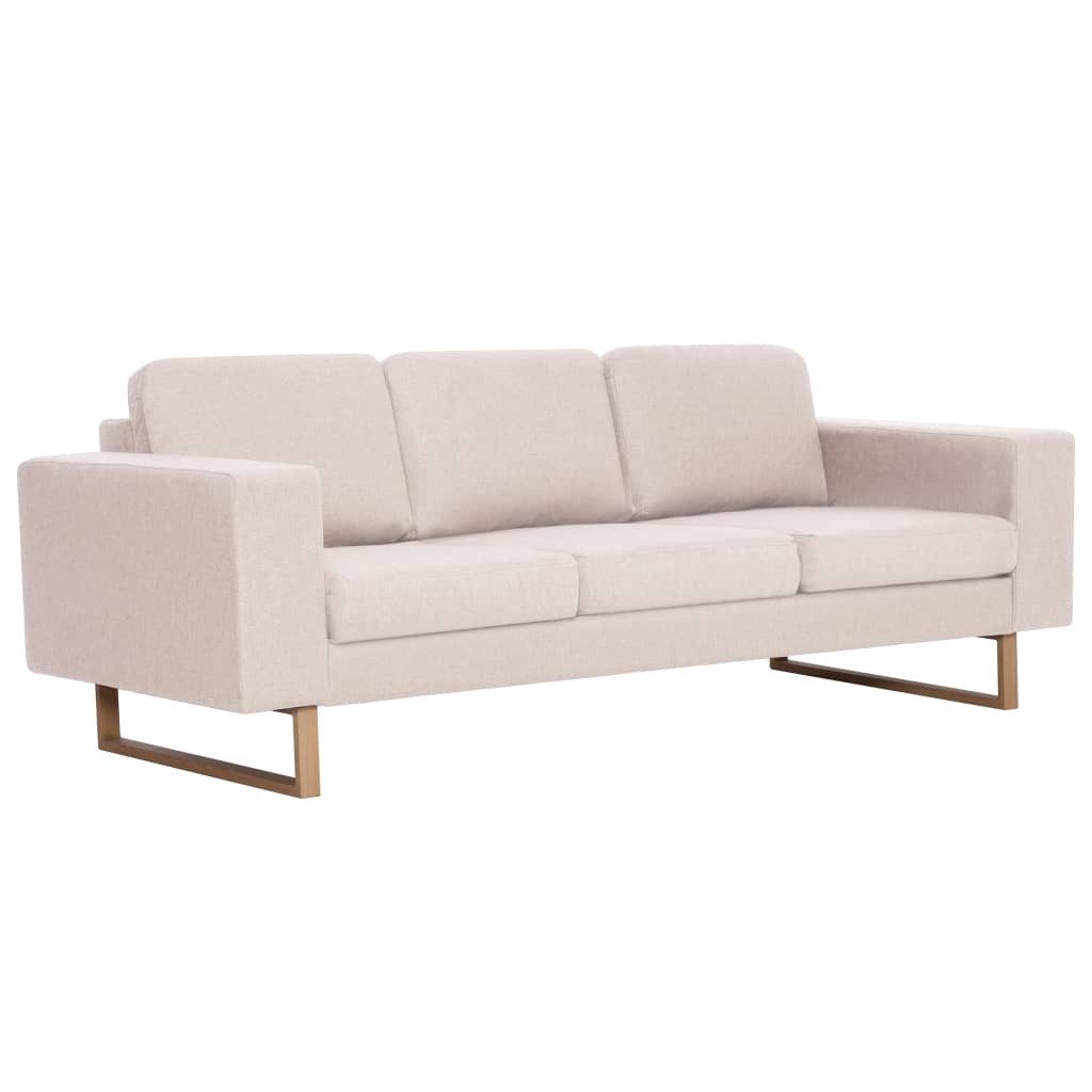 3-sitzer-sofa Stoff Cremeweiß günstig online kaufen