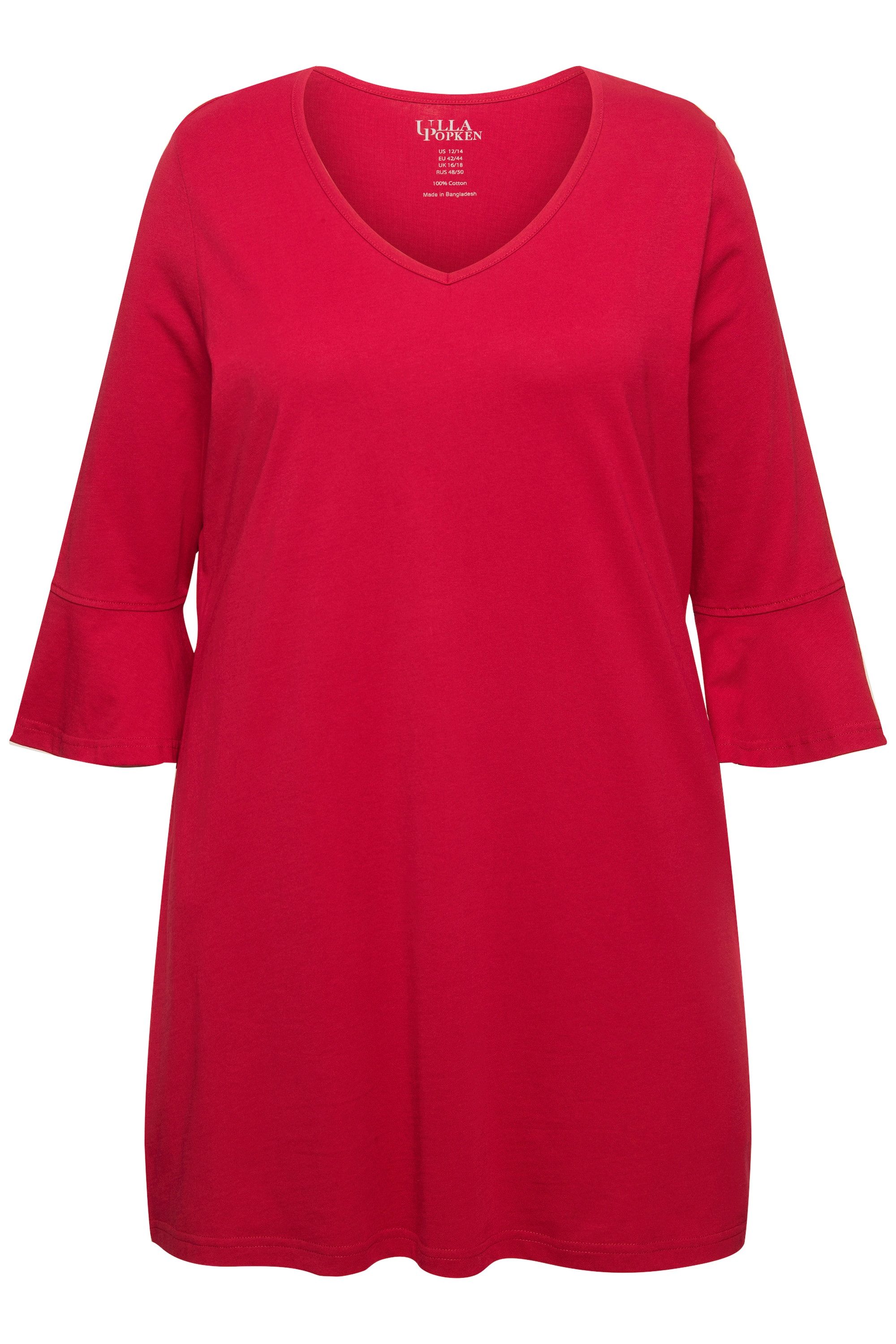 Ulla Popken Longshirt T-Shirt A-Linie Taschen günstig online kaufen