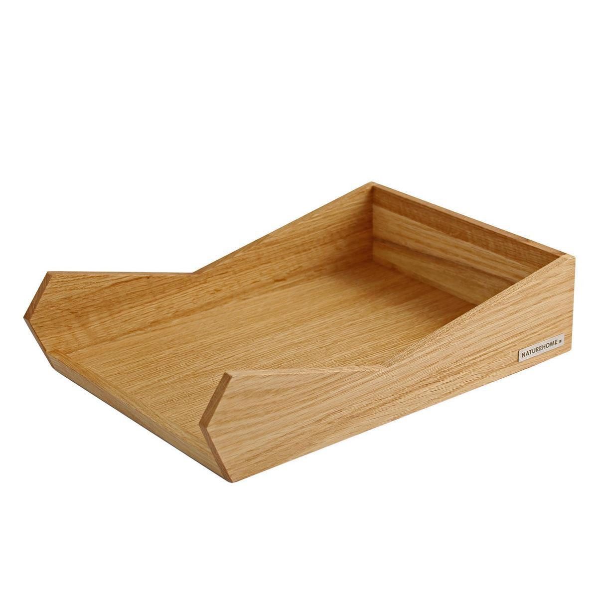 NATUREHOME Briefablage SKRIPT Ablage DINA4 35 x 25 x 8 cm, div. Holzarten
