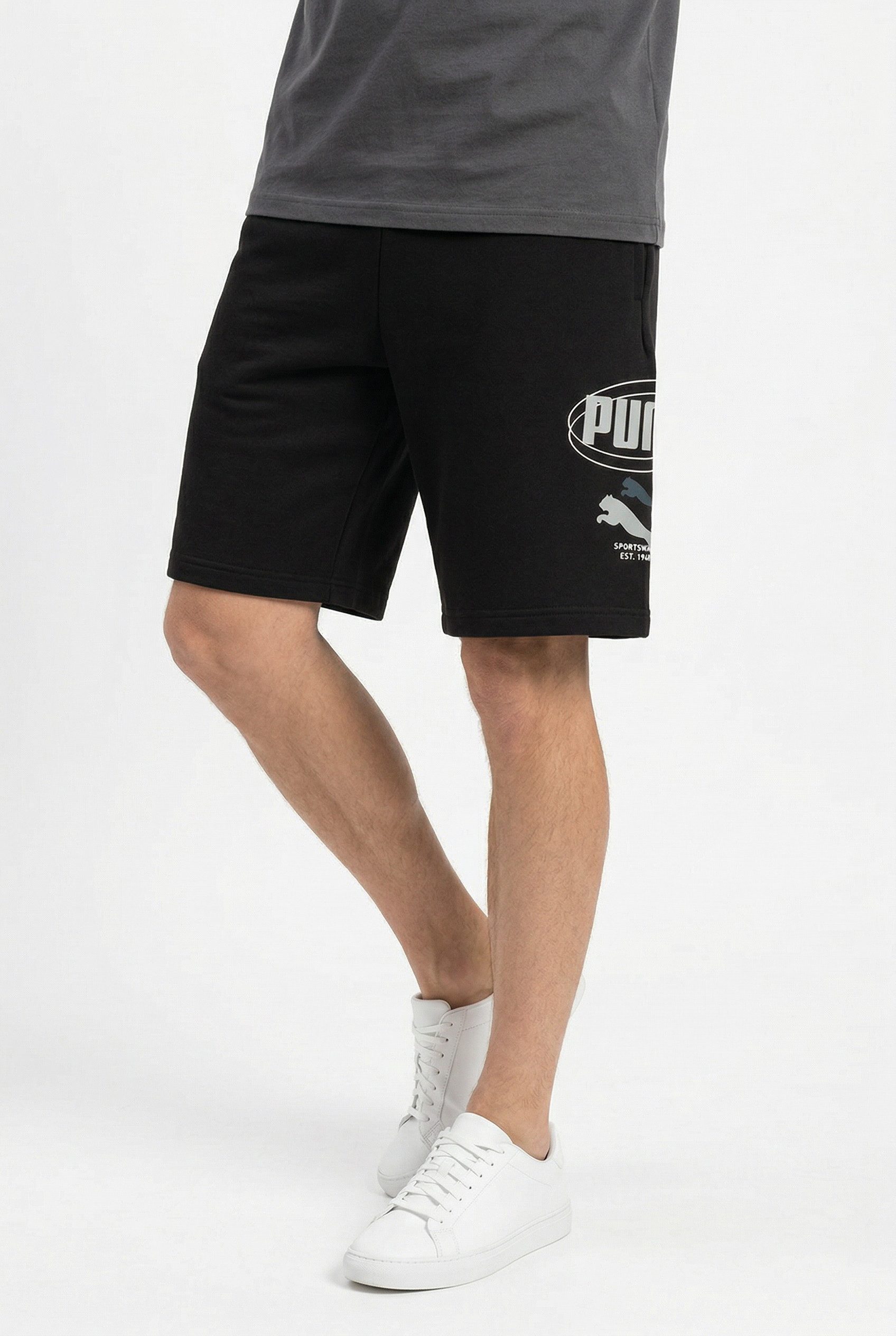 PUMA Trainingsshorts ESS LOGO LAB STORY 1 SHORTS 10’’ TR Regular Fit, sportlicher Stil, mit Eingrifftaschen