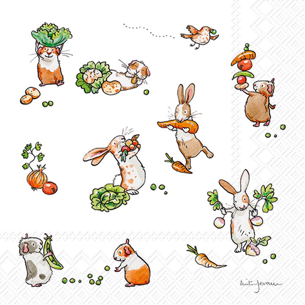IHR Papierserviette Serviette Little Farmers, (20 St), 33 x 33 cm