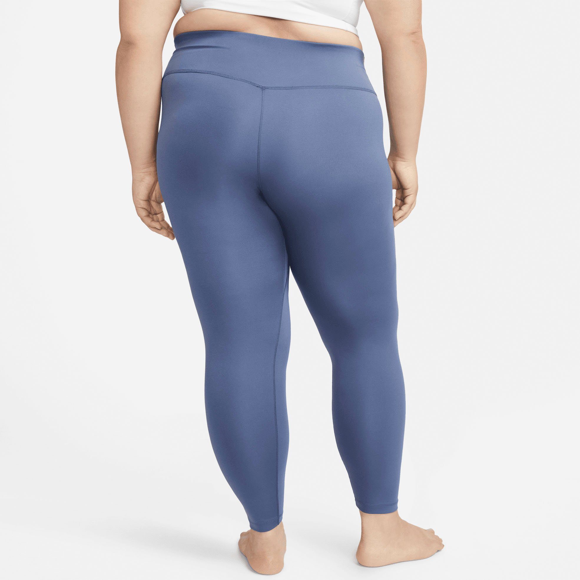 One Size) Leggings Women's (Plus Nike blau Mid-Rise Trainingstights