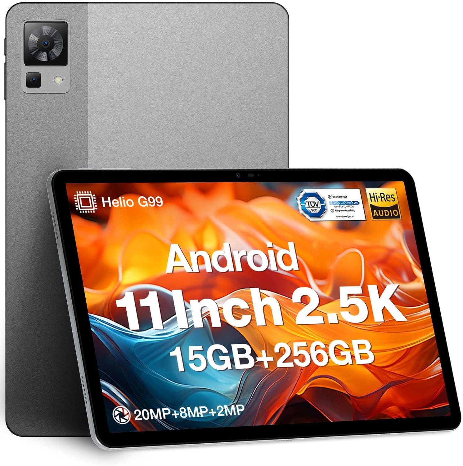 Zevelora Helio G99 Octa-Core-Prozessor 8 GB RAM 8580mAh Gaming Tablet (11", 256 GB, Android 13, 4G LTE + 5G WiFi, Perfekte Mischung aus Leistung, Design und Vielseitigkeit)