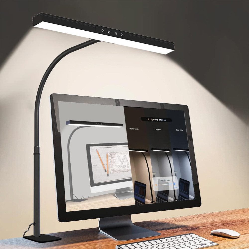 Sunicol LED Schreibtischlampe LED Dimmbar Doppelkopf günstig online kaufen