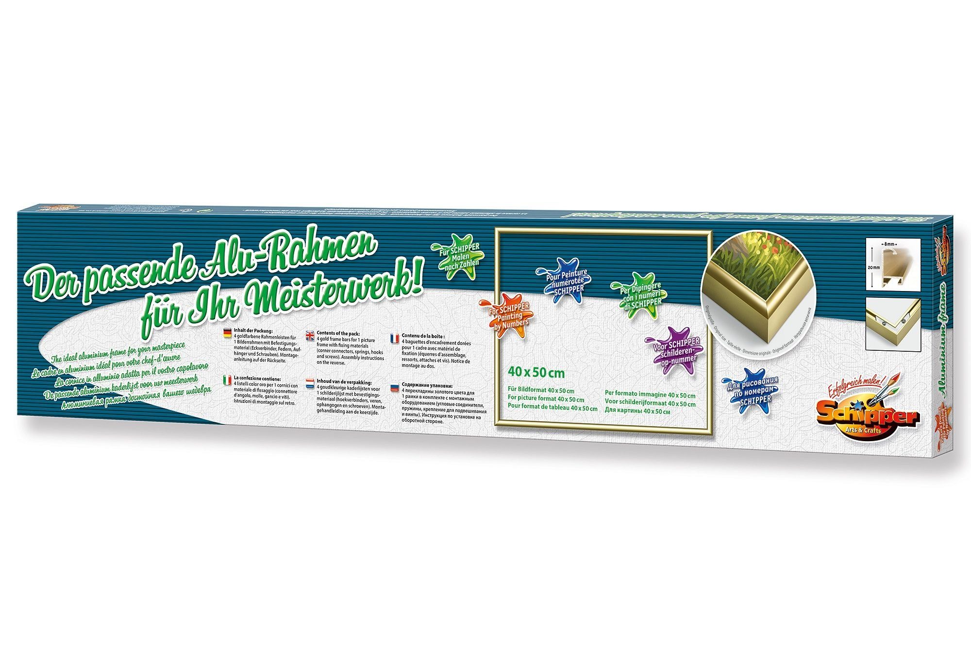Schipper Bilderrahmen Malen nach Zahlen, 40x50 cm, goldfarben, Made in Germ günstig online kaufen