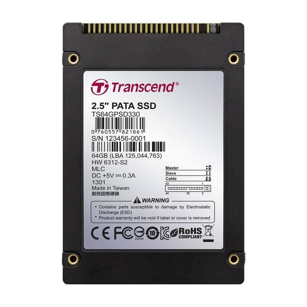 Transcend SSD 64GB 2.5″ IDE TS64GPSD330 SSHD-Hybrid-Festplatte (64 GB)