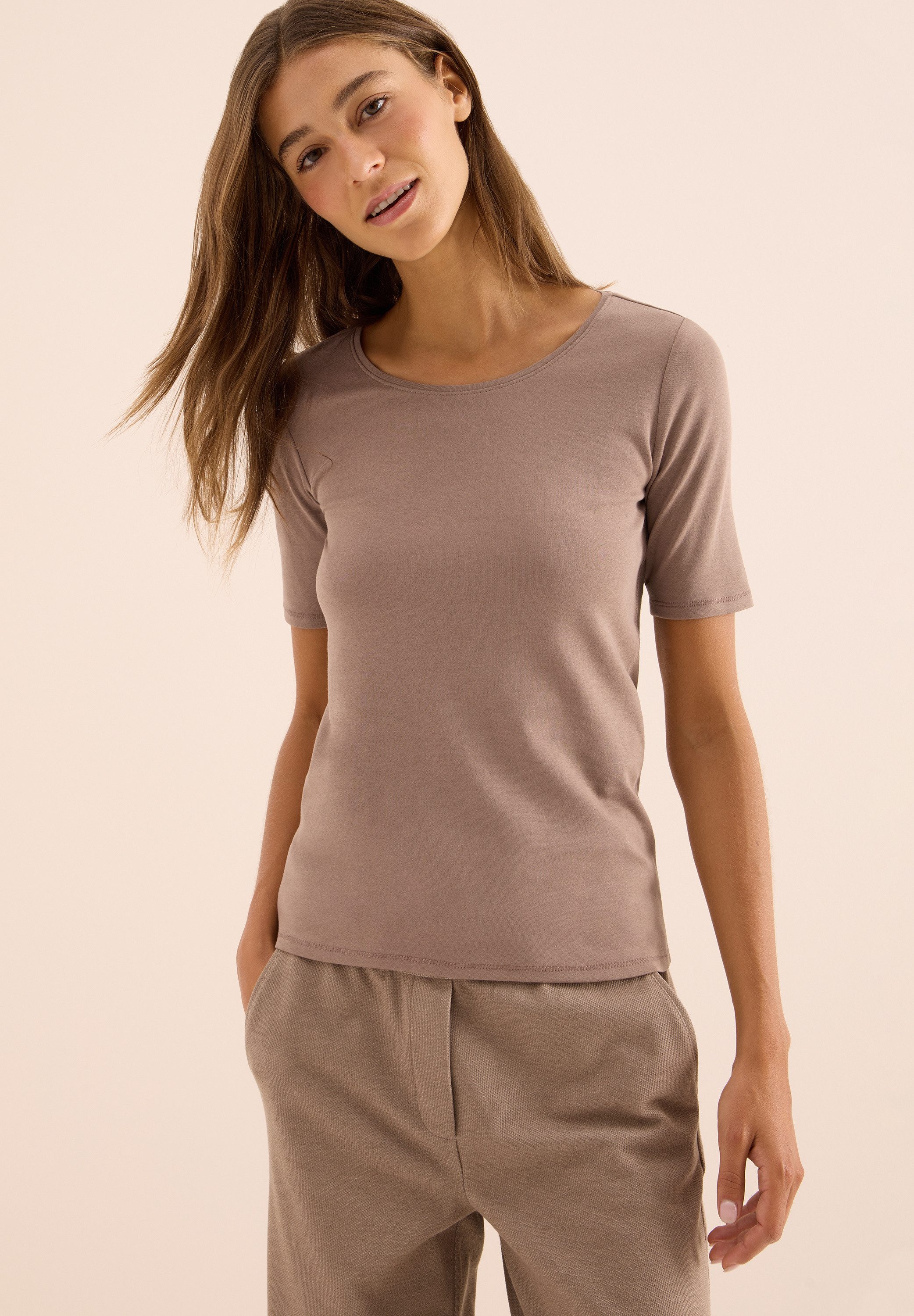 CECIL Rundhalsshirt Style Lena mit Halbärmeln günstig online kaufen