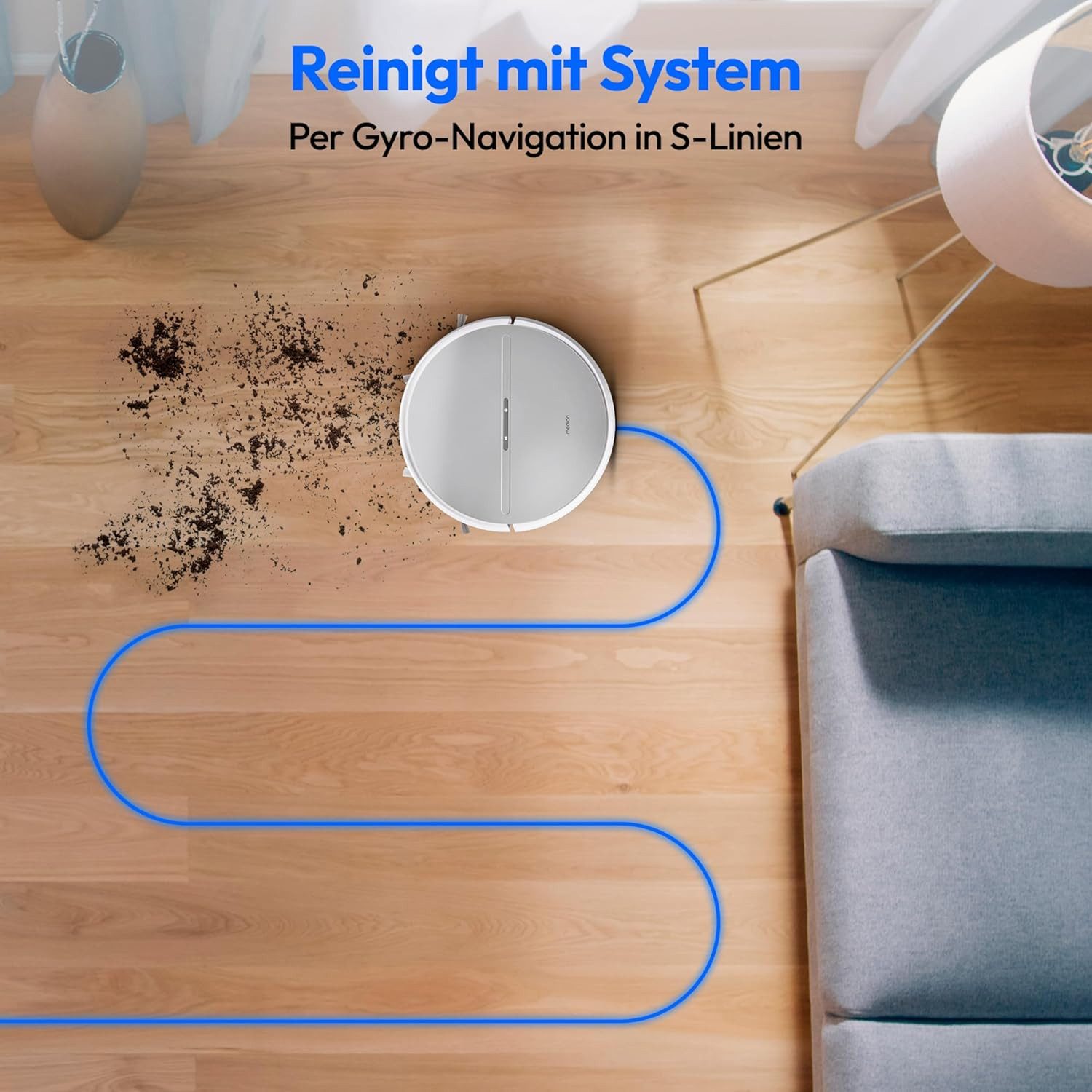 Medion® Saugroboter MEDION MD 11157 E35 Saugroboter 0,4L 65dB 90 Minuten S-Linien, beutellos