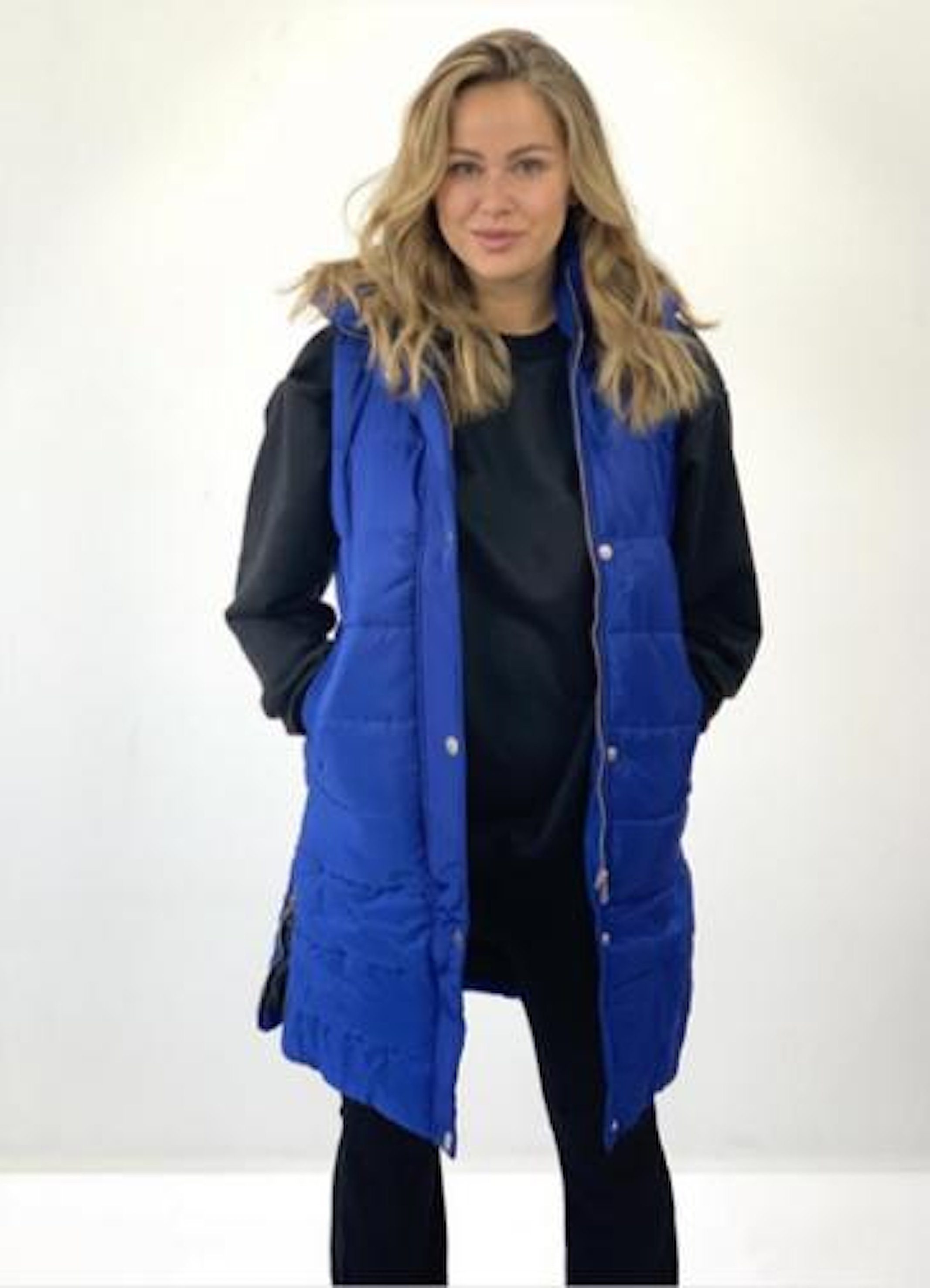 Übergangsjacke Worldclassca Steppweste Outdoor ROYALBLAU Worldclassca Kapuze Steppweste Weste Ärmellos