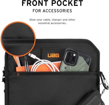 UAG Tablet-Mappe Shock Sleeve Lite 32,8 cm (12,9 Zoll), [iPad Pro 12.9 Tasche mit 360 Grad Rundumschutz, Umlaufender Schaumstoffrand, Robustes Nylongewebe, Fronttasche mit Reißverschluss] - schwarz