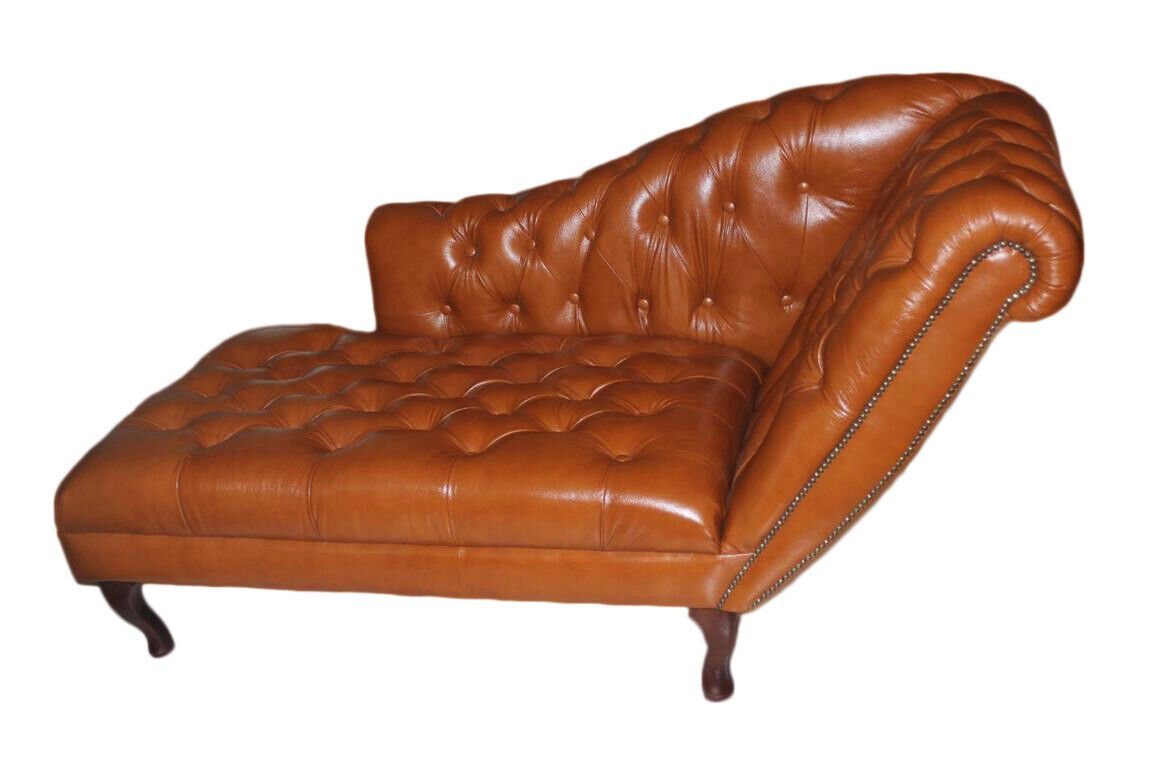 JVmoebel Chaiselongue Chesterfield Liege aus Kunstleder in klassischem Design, Made in Europa