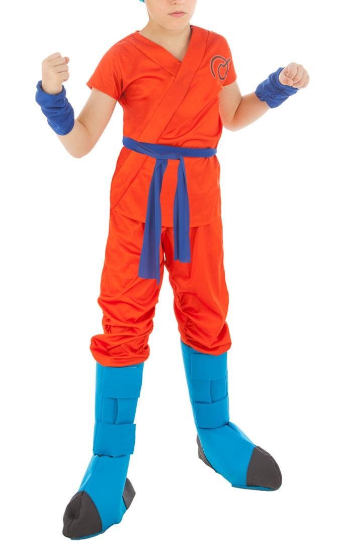 GalaxyCat Kostüm Dragon Ball Z Goku Kinderkostüm, Super Saiyajin, Super Saiyajin Blue Kinder Kostüm