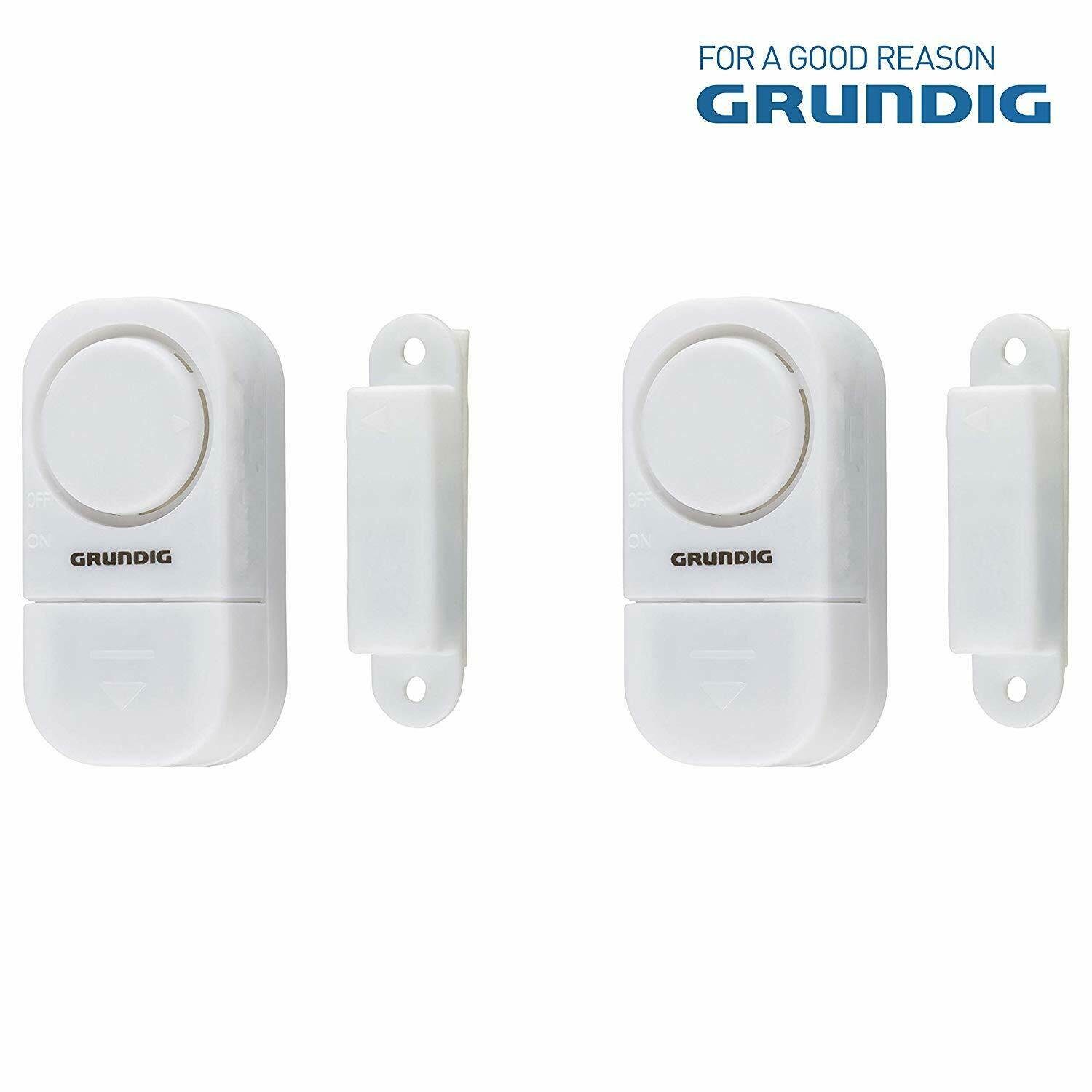 Grundig Fensteralarm Türalarm Einbruchschutz 2er Pack Alarmanlage