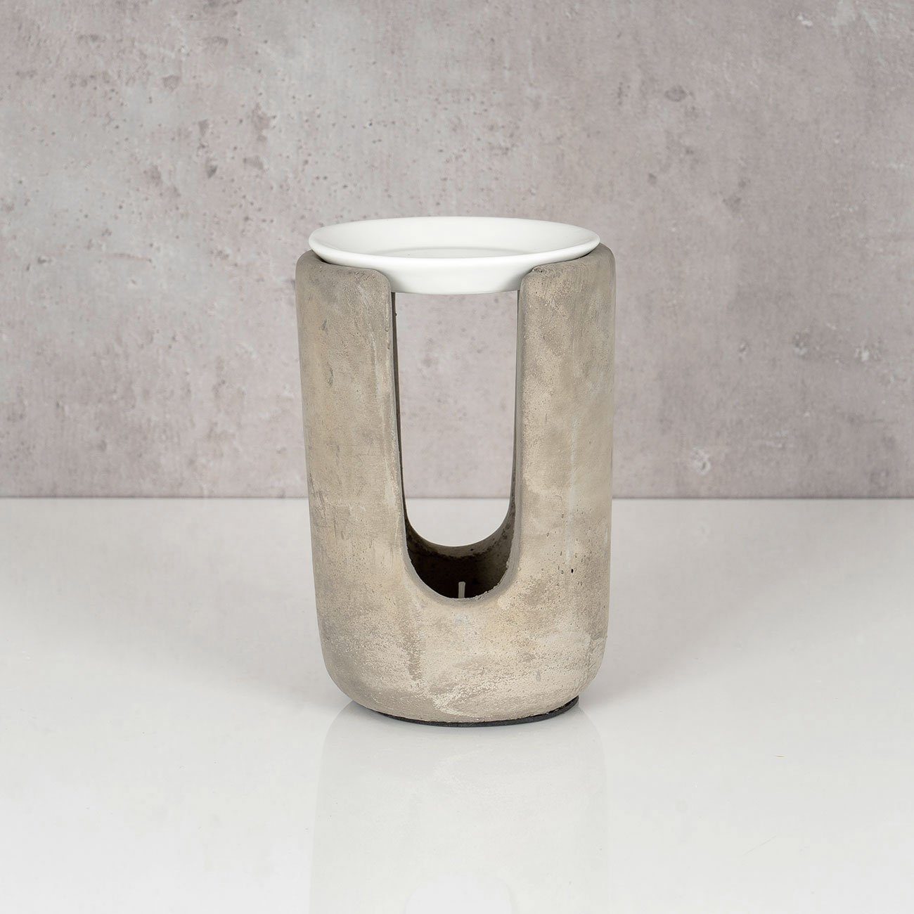 Levandeo® Duftlampe, Duftlampe Beton Weiß 10x15cm inkl. 2x Teelicht Tischde günstig online kaufen