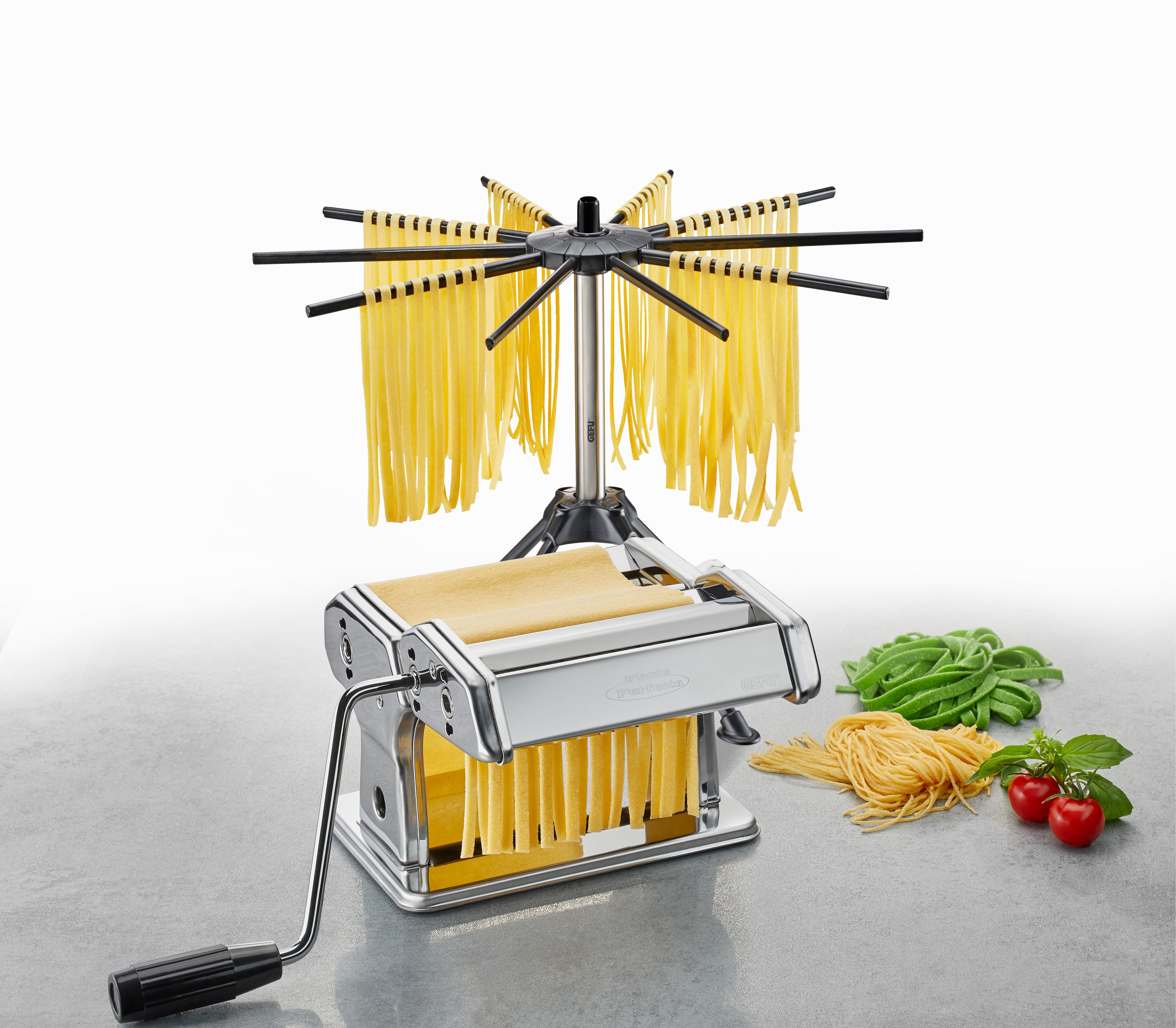 GEFU Nudelmaschine PASTA PERFETTA, 3 Nudelsorten, 10 Trocknungsarme