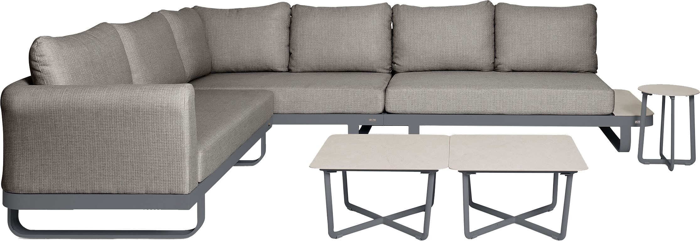 Best Gartenlounge-Set Fellow, (Set, 15-tlg), inklusive 10 Kissen und 3 Beistelltischen