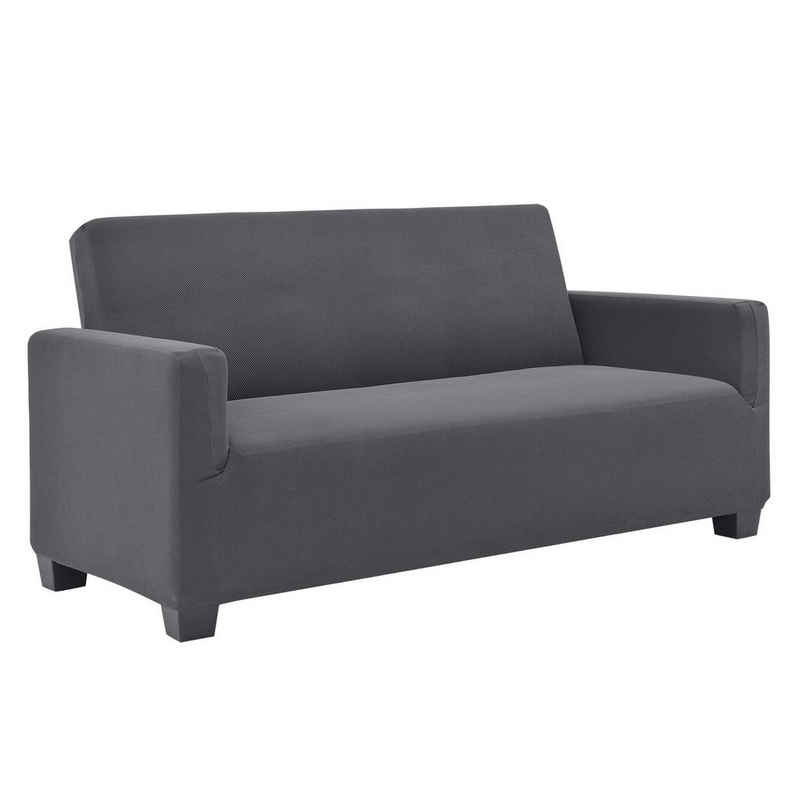 Sofahusse, neu.haus, Sofabezug 2-Sitzer 120-190cm Dunkelgrau